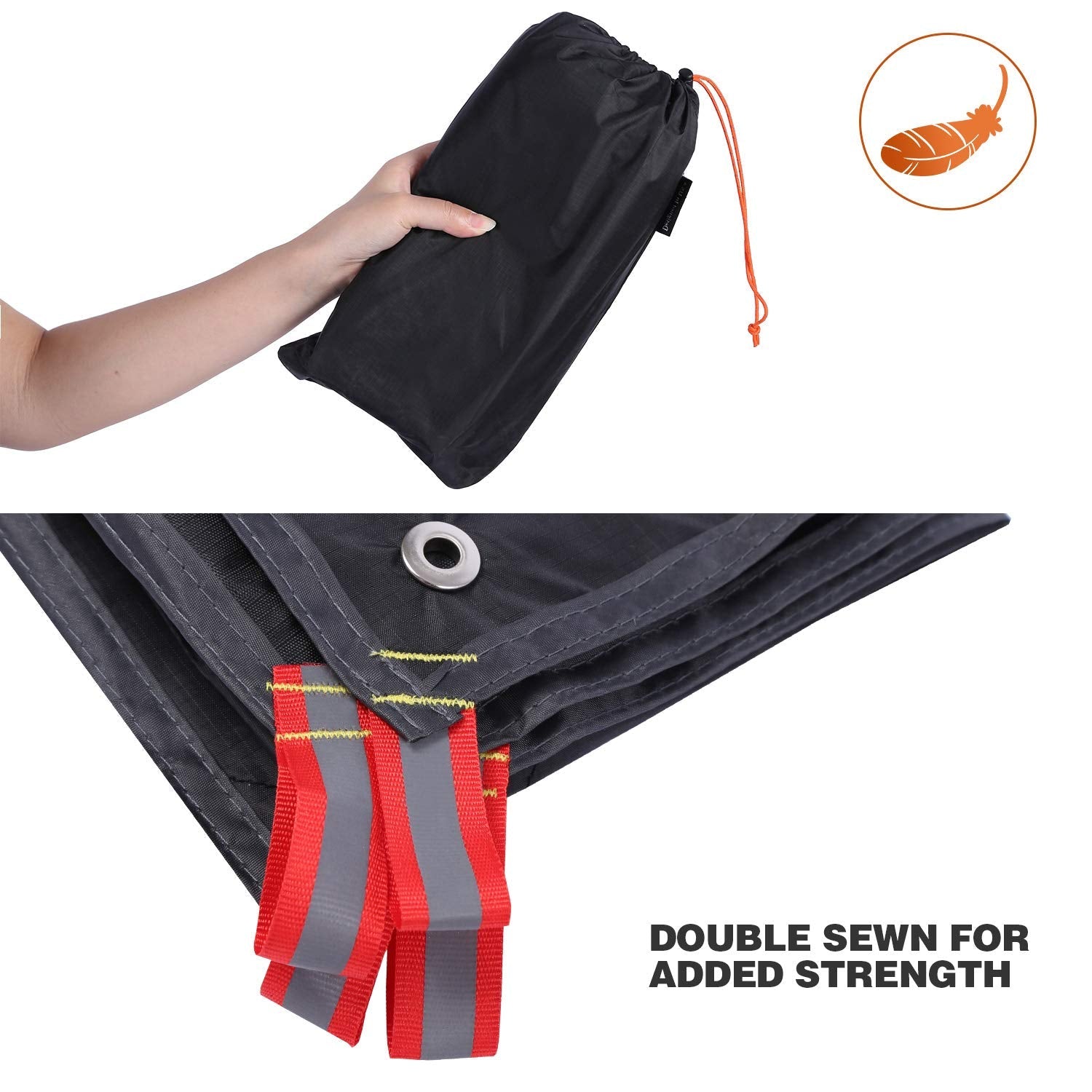 Ultralight Tent Footprint, PU 2000 Waterproof Camping Tent Tarp