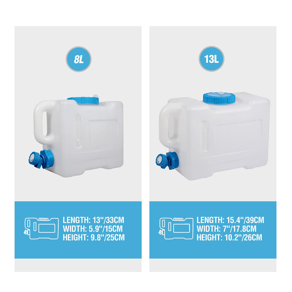Portable Camping Water Container with Spigot and Wheels