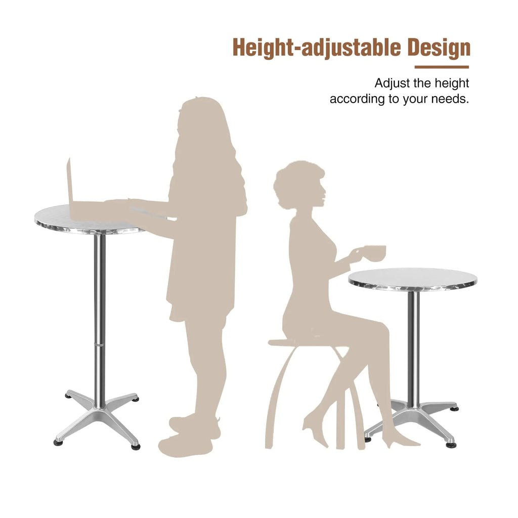Folding Round Bar Table Pub Table with Flip-Up Top