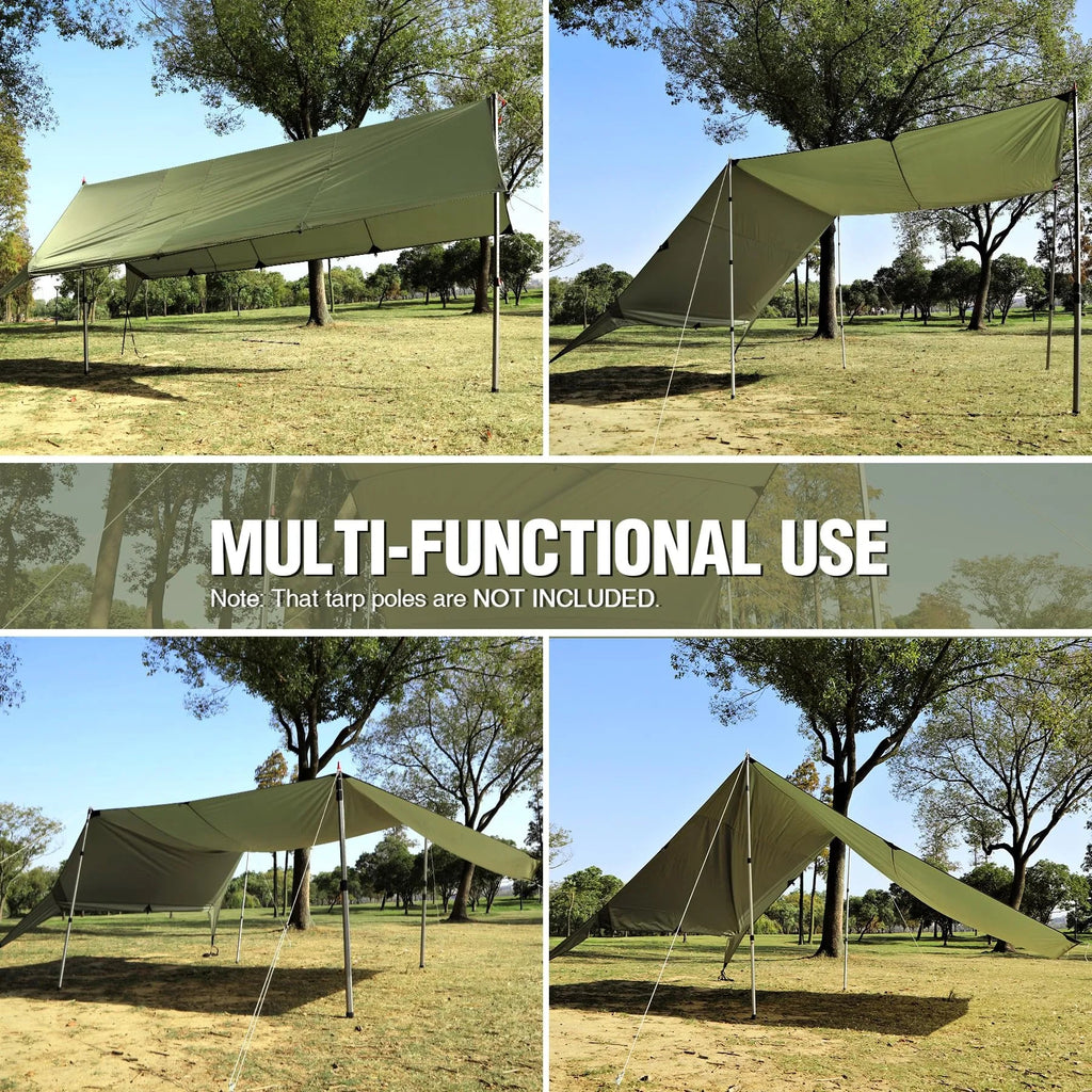 10x17ft Waterproof Camping Tarp
