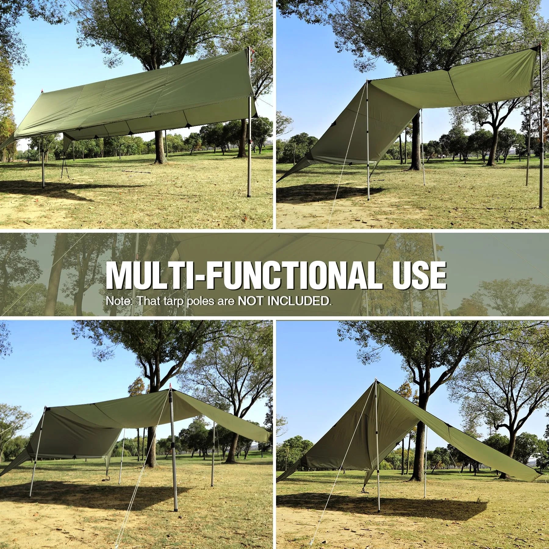10x17ft Waterproof Camping Tarp
