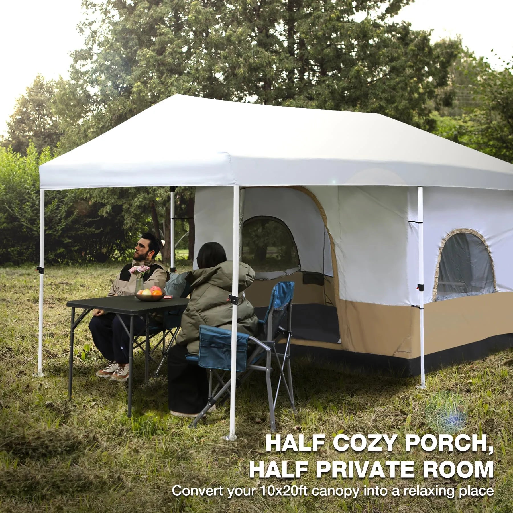 Camping Cube Inner Tent for 10'x10' Pop Up Canopy (Canopy & Frame NOT Included)