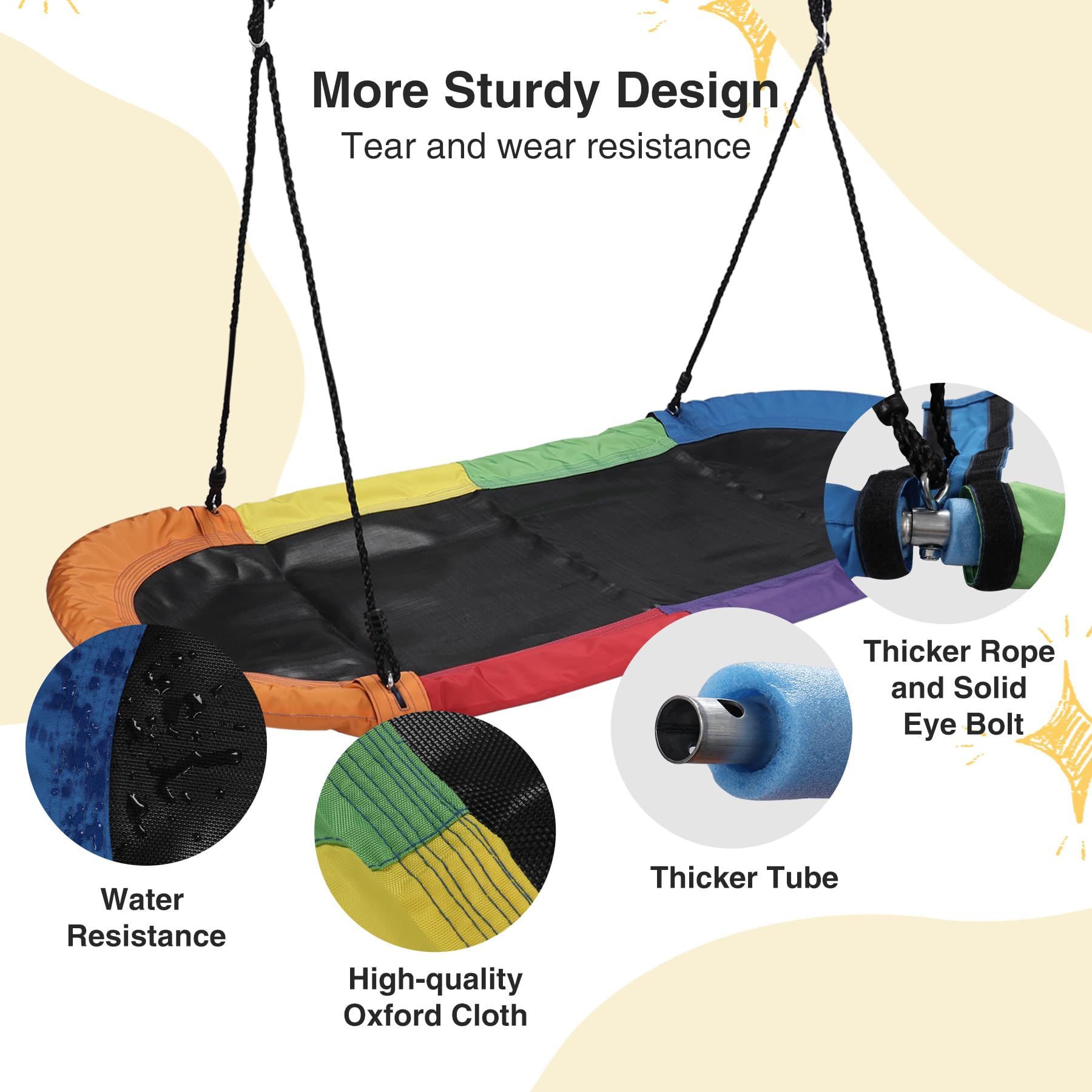 65" Platform Swing for Kids