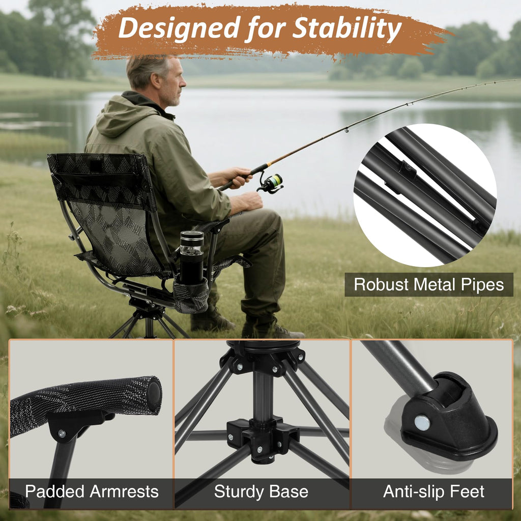 360°  Swivel Hunting Chair for Blinds