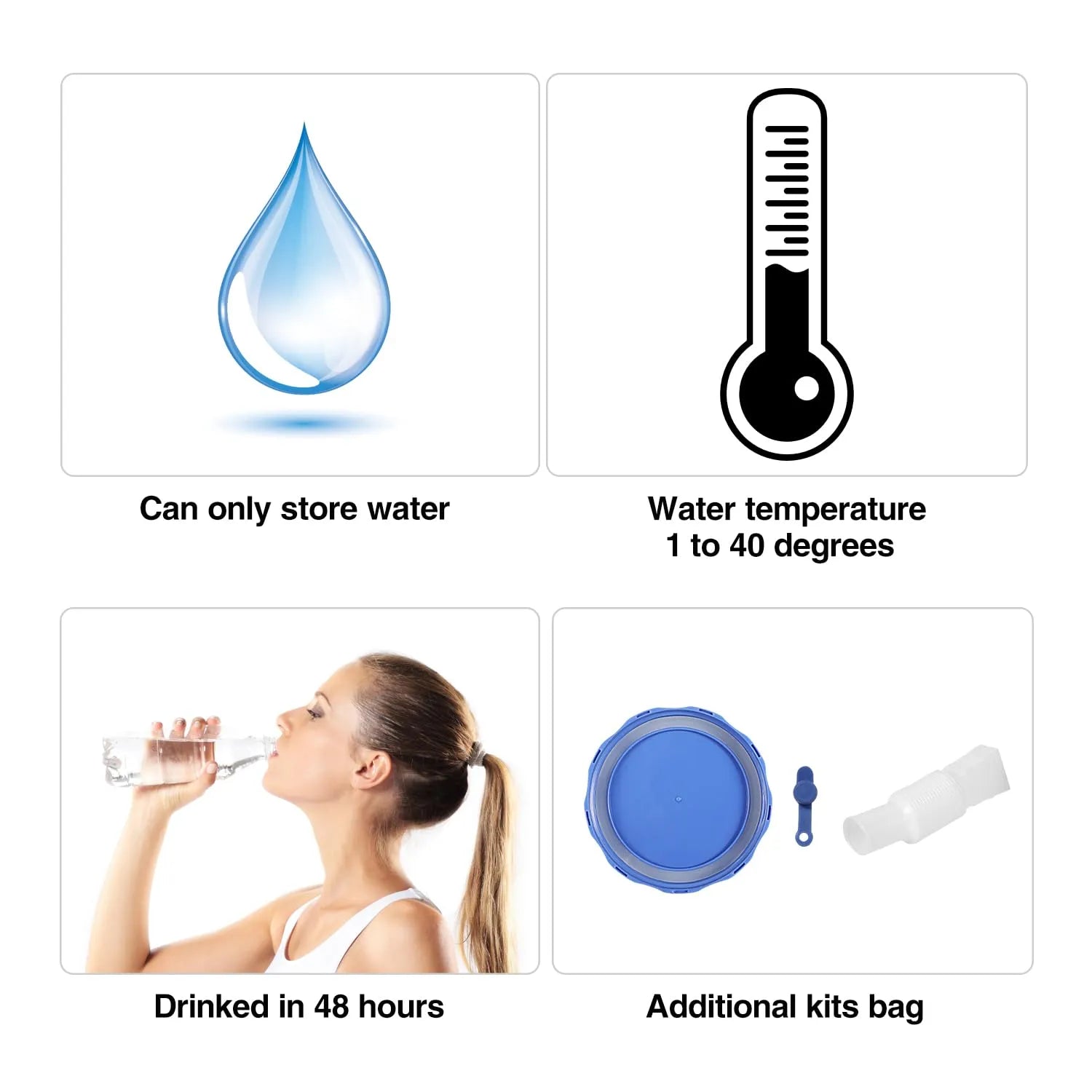 Portable Camping Water Container with Spigot and Wheels