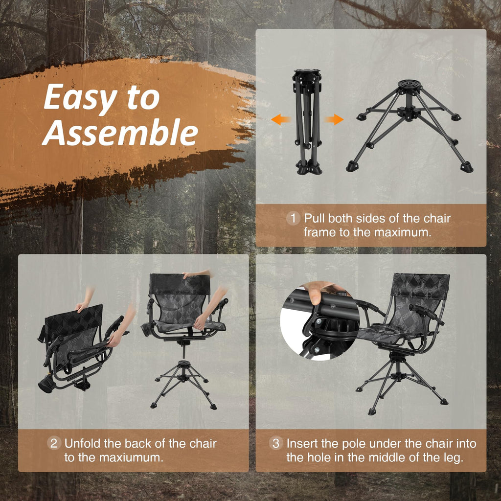 360°  Swivel Hunting Chair for Blinds