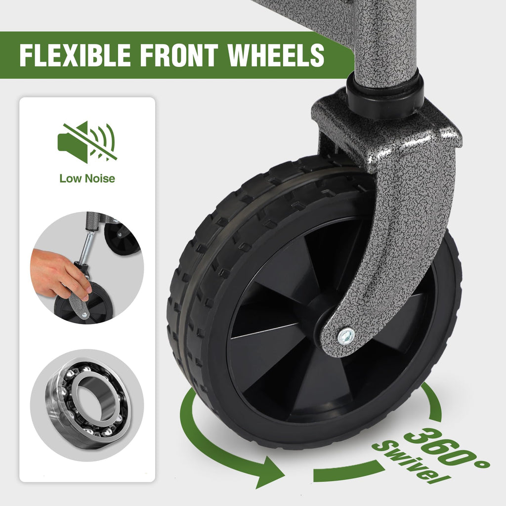 Collapsible Wagon Cart Foldable with 220LBS Weight Capacity