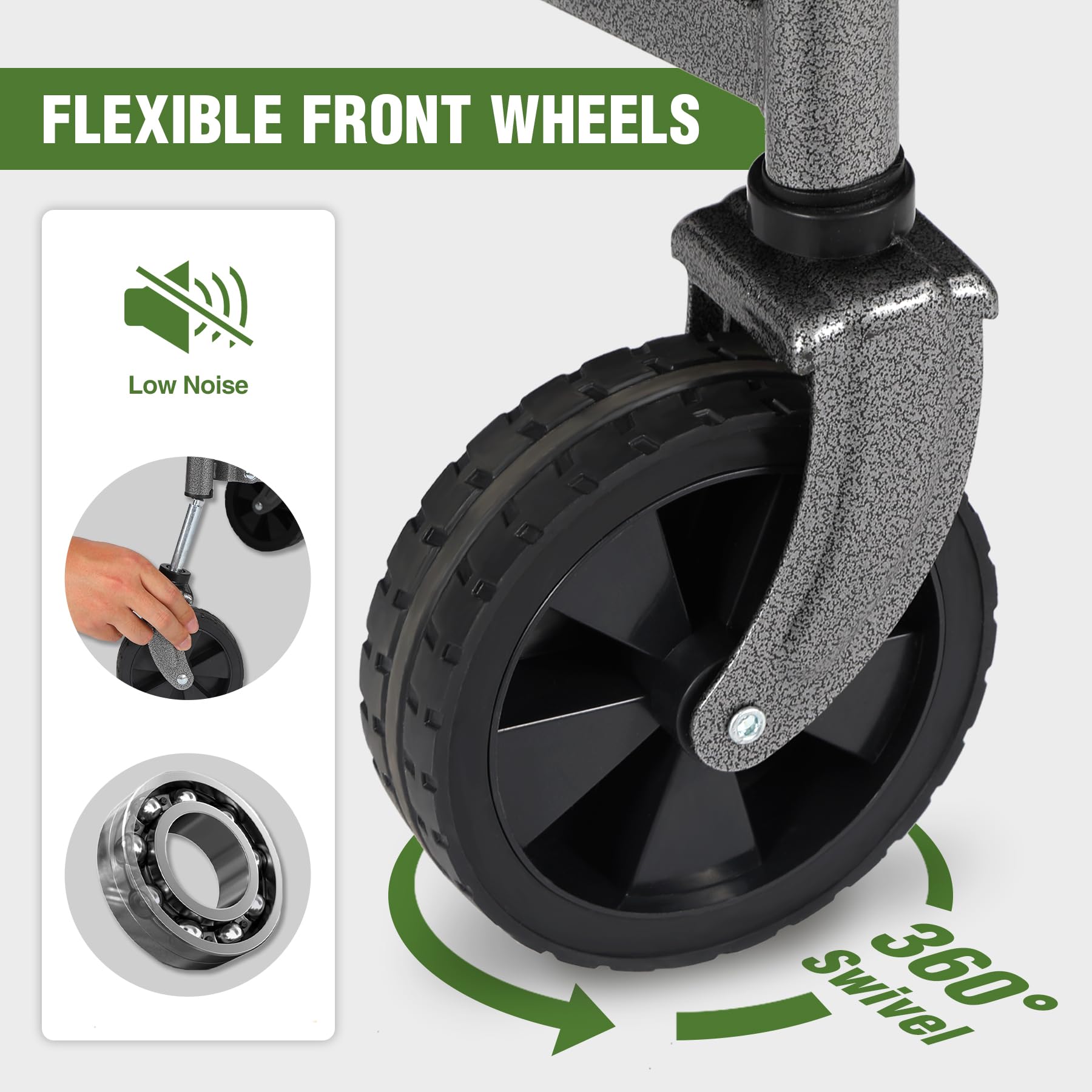 Collapsible Wagon Cart Foldable with 220LBS Weight Capacity