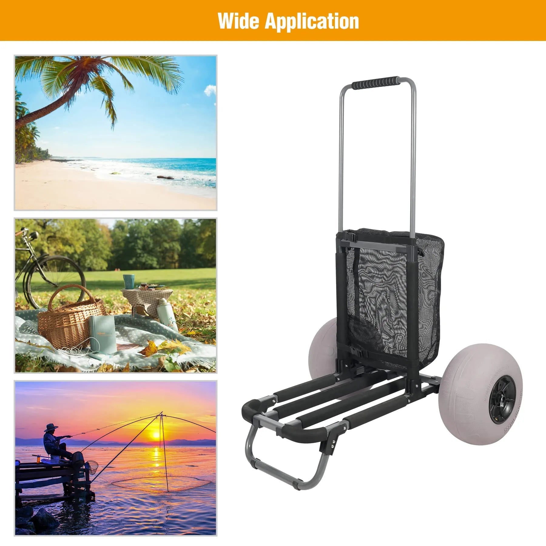 Balloon Wheel Beach Cart for Sand