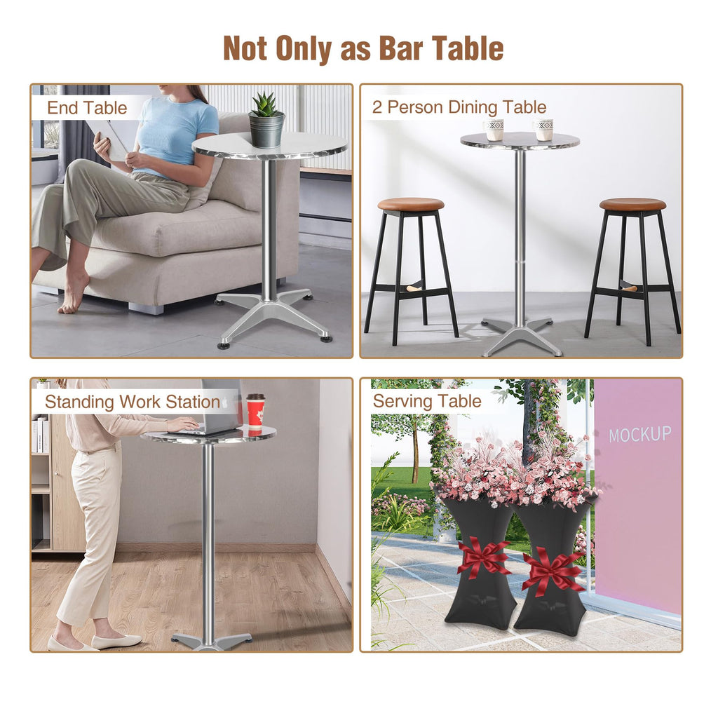 24" Cocktail Table with Black Cover