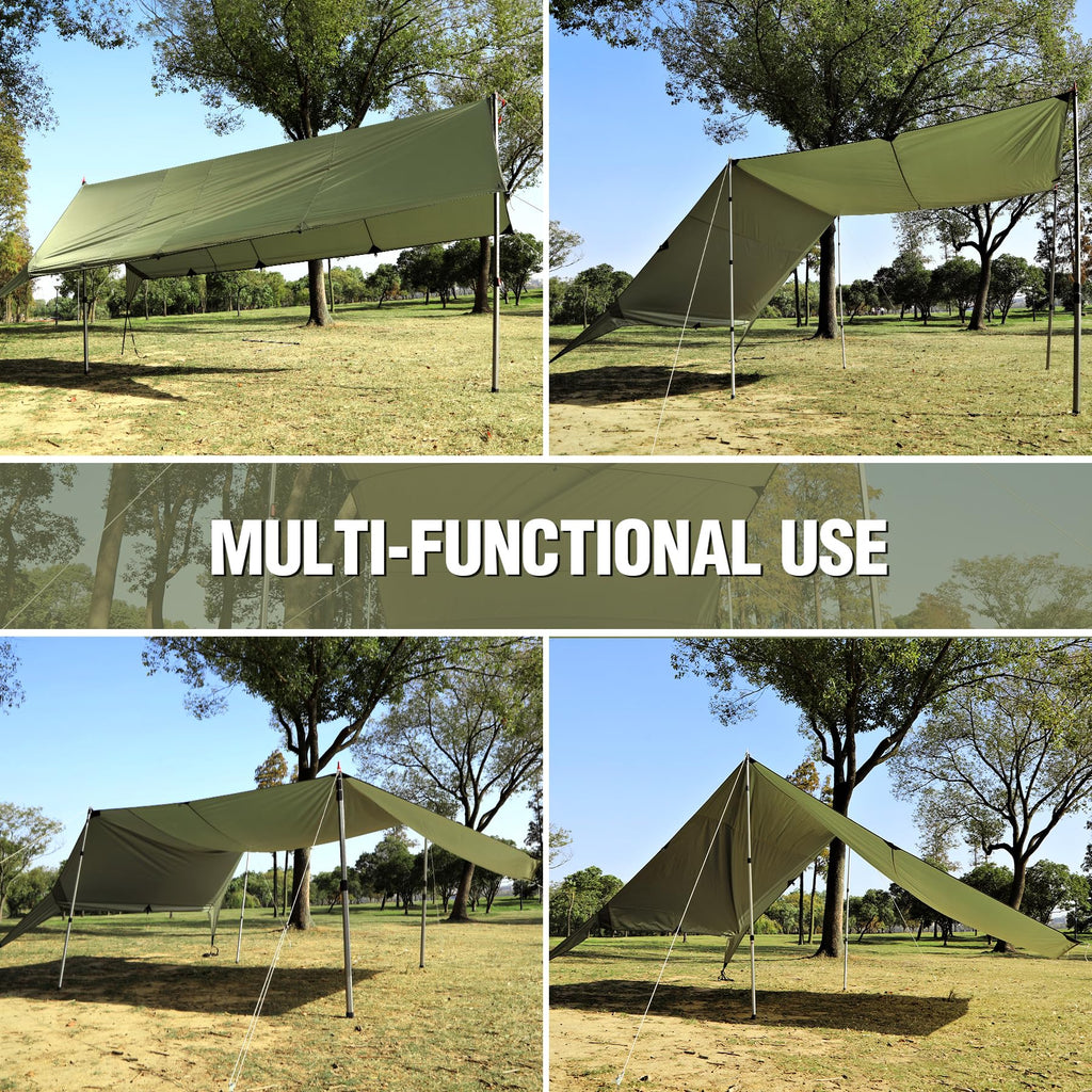 10x17ft Waterproof Camping Tarp