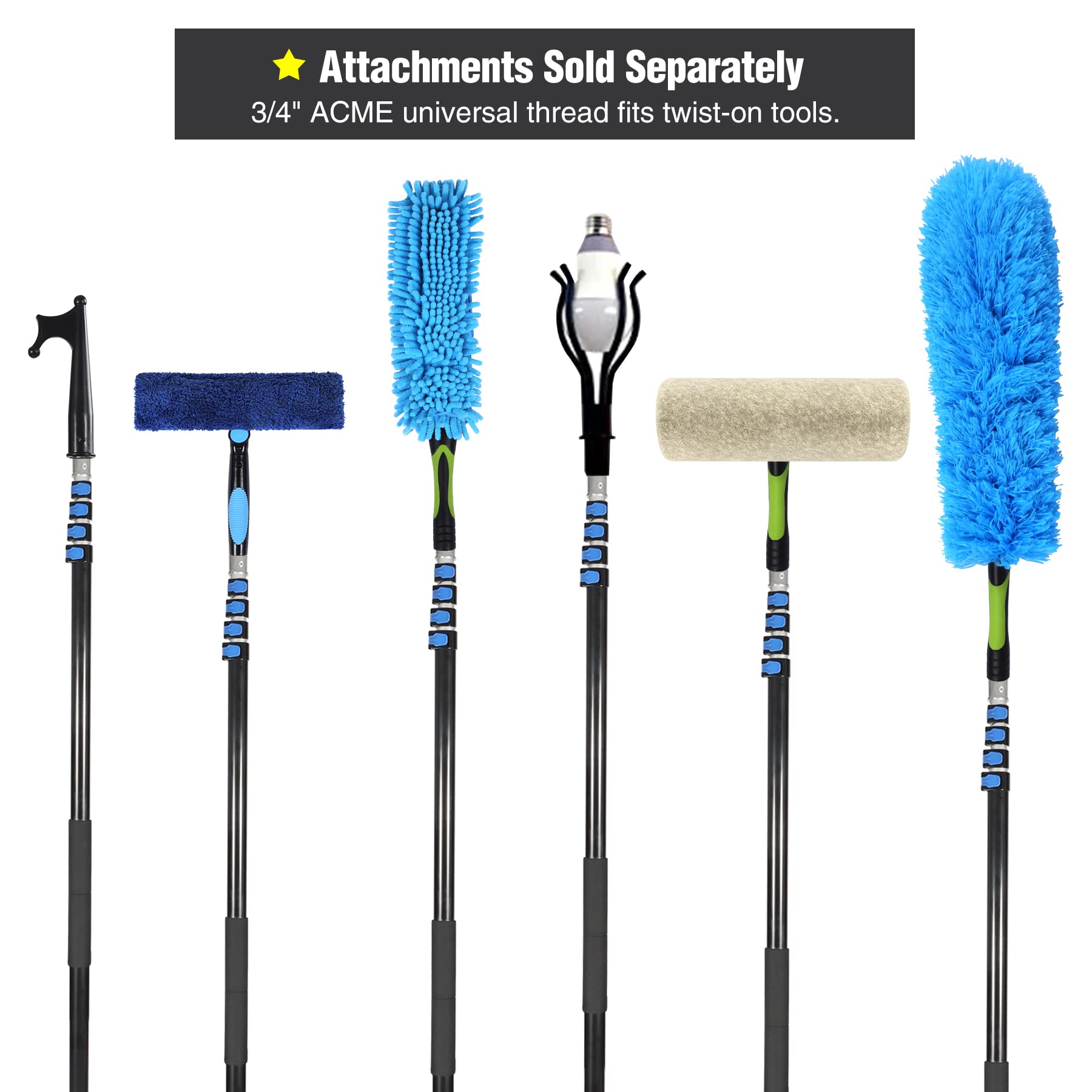 Multi-Purpose 24ft Long Telescoping Extension Pole