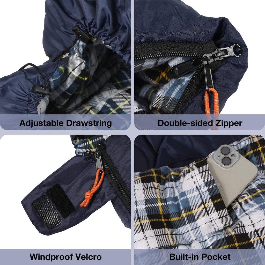 Cotton Flannel Sleeping Bag for Camping Backpacking