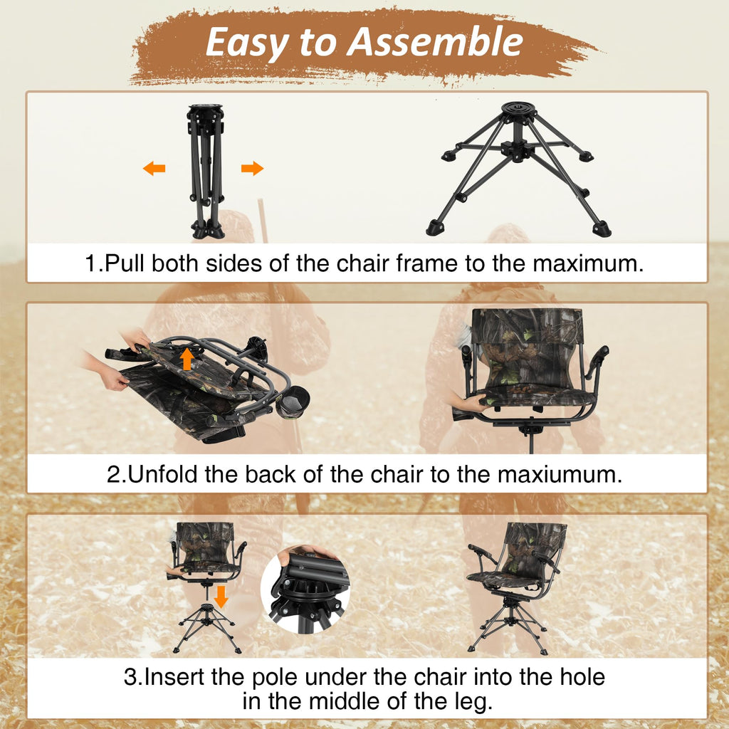 360°  Swivel Hunting Chair for Blinds