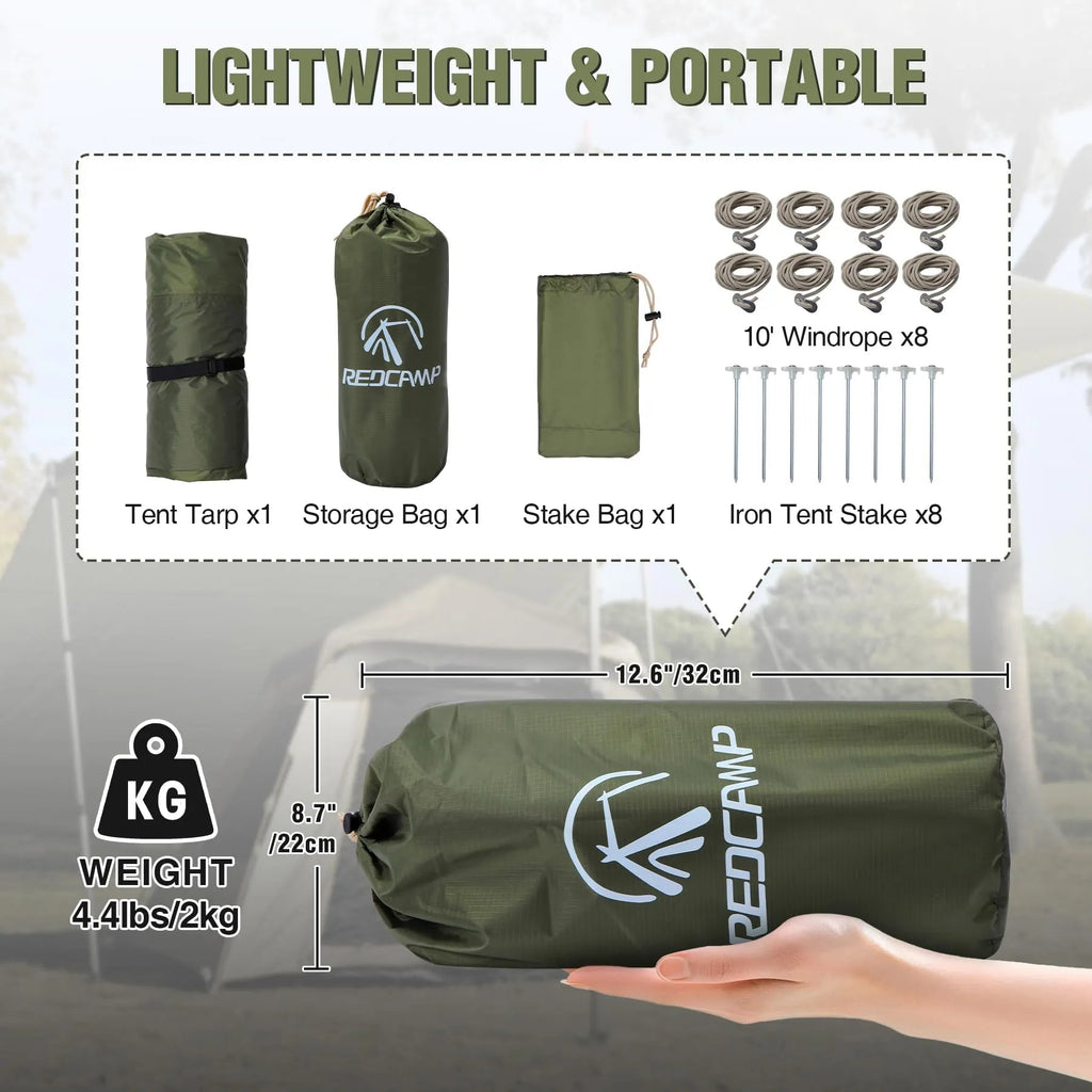 10x17ft Waterproof Camping Tarp