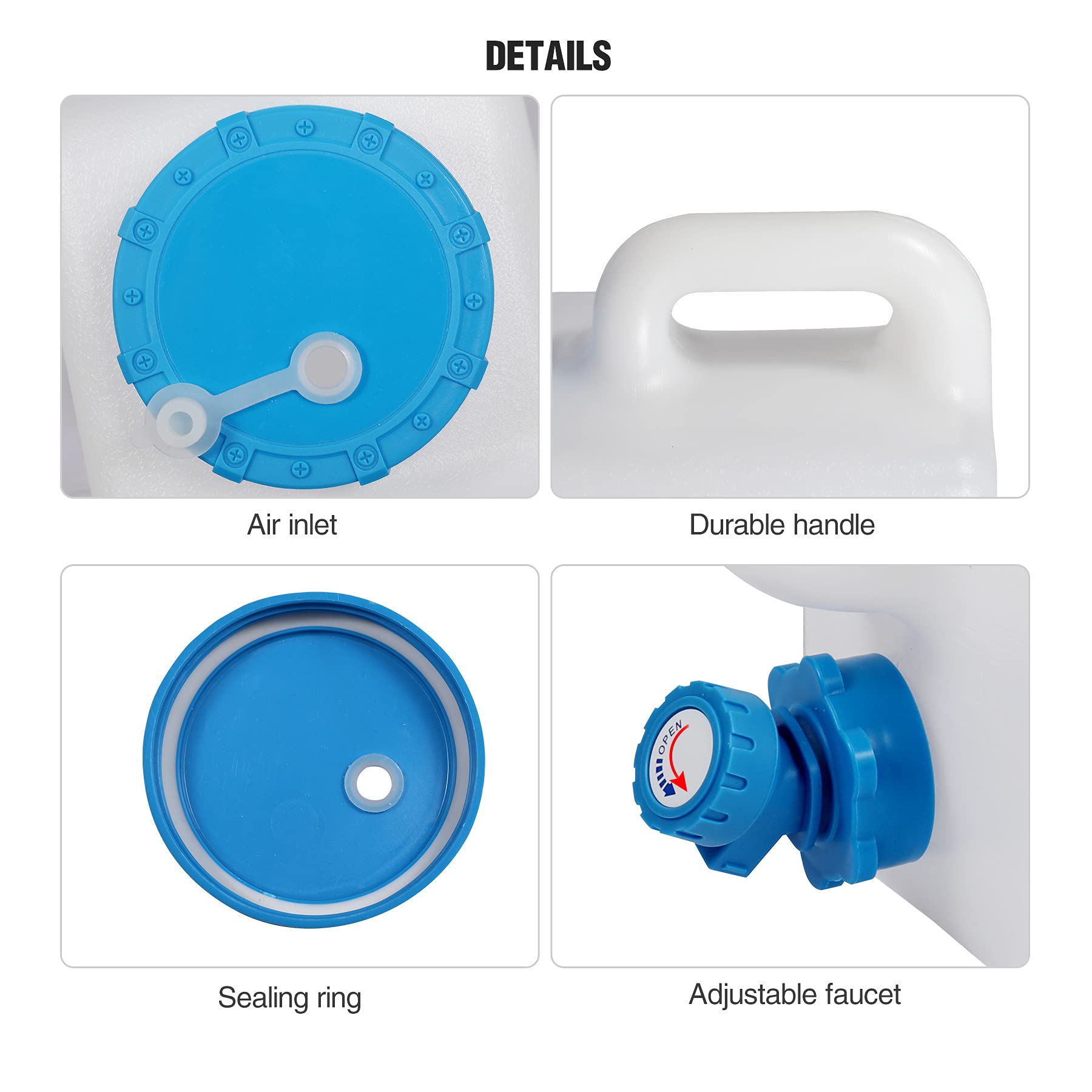 Portable Camping Water Container with Spigot and Wheels