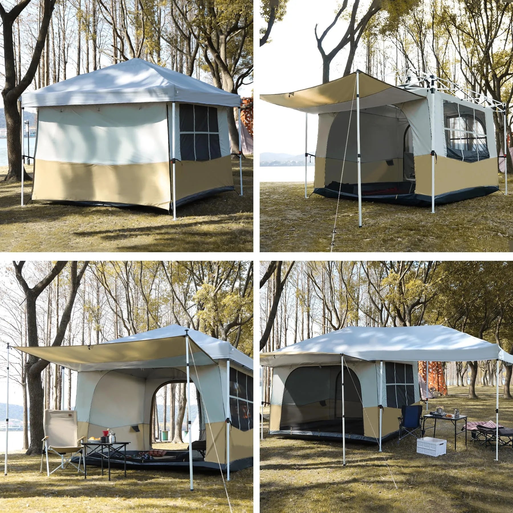 Camping Cube Inner Tent for 10'x10' Pop Up Canopy (Canopy & Frame NOT Included)