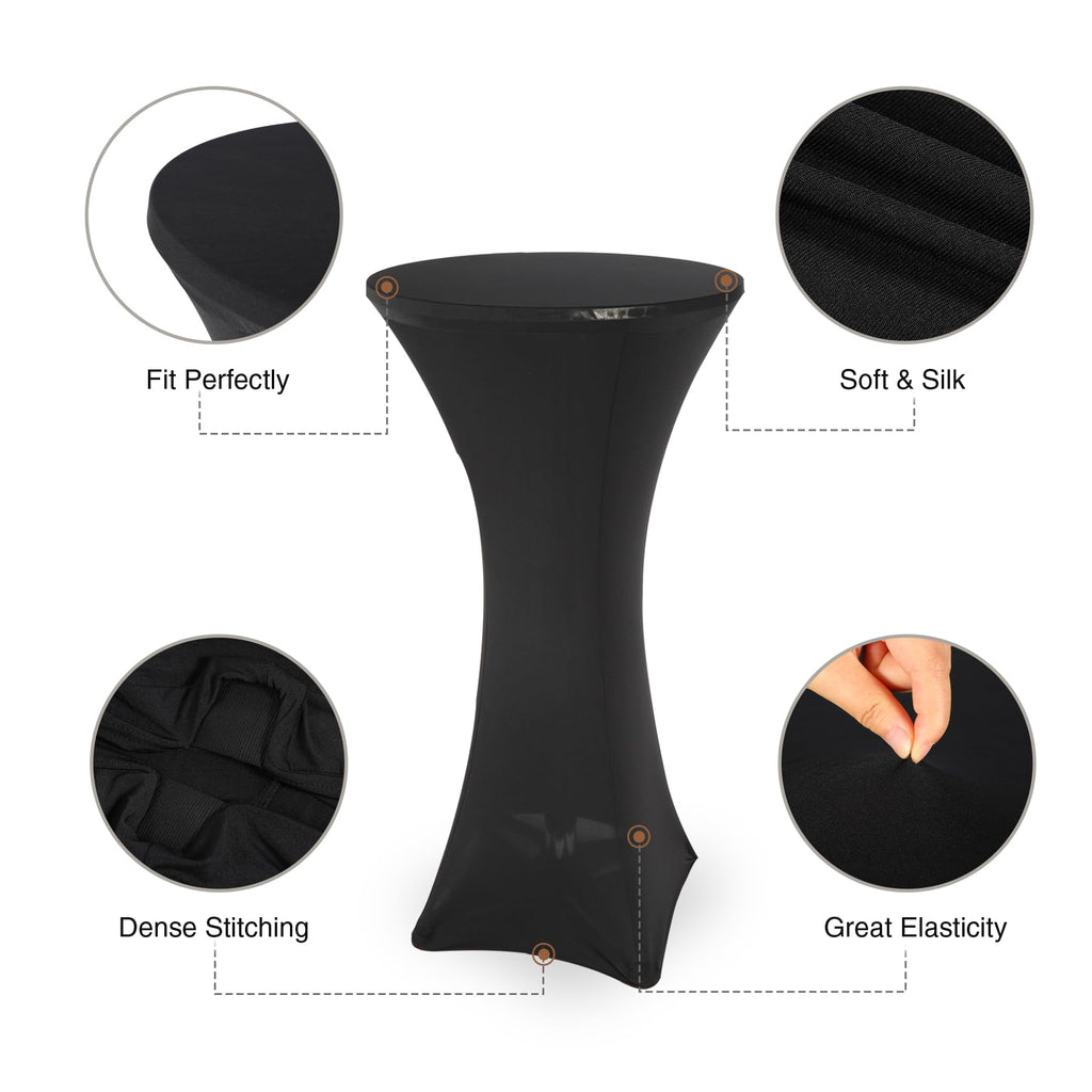 24" Cocktail Table with Black Cover