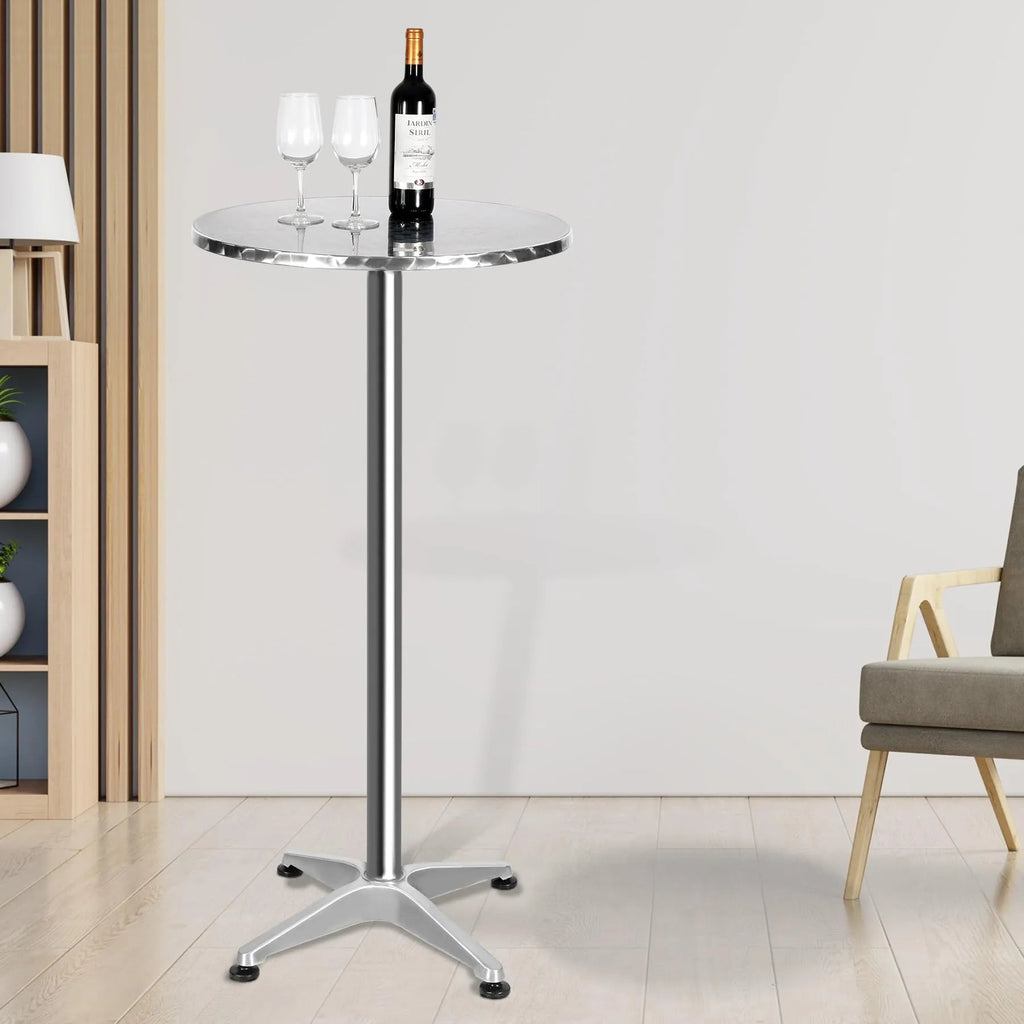Folding Round Bar Table Pub Table with Flip-Up Top