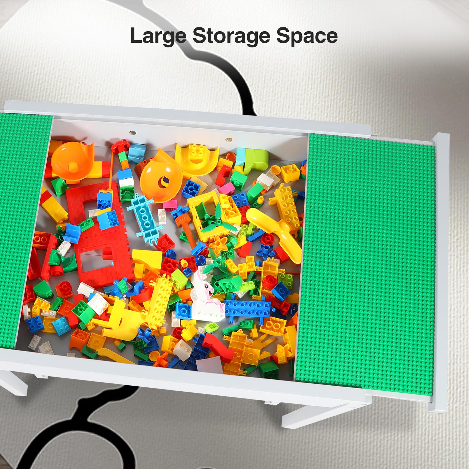 2 in 1 Kids Activity Table with Storage Drawers