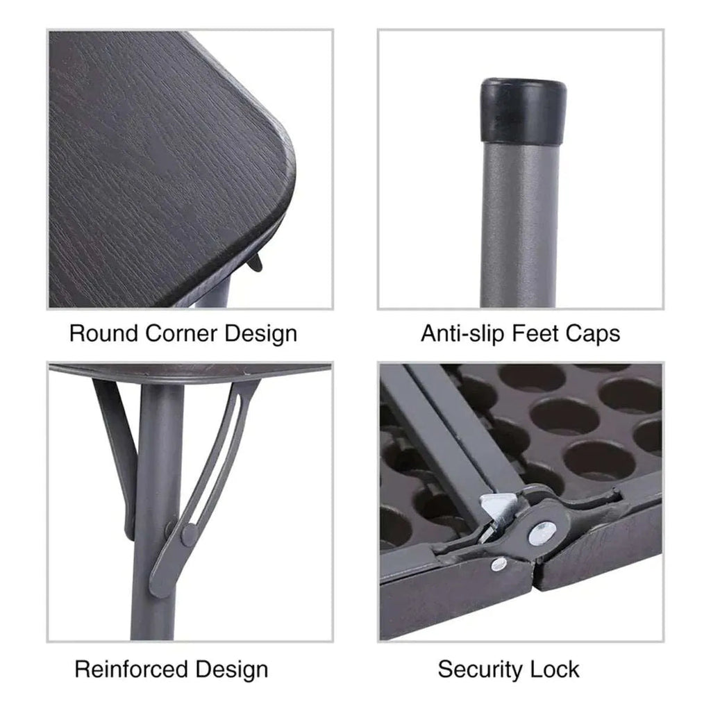 Lightweight Portable Square Card Table with Folding Legs