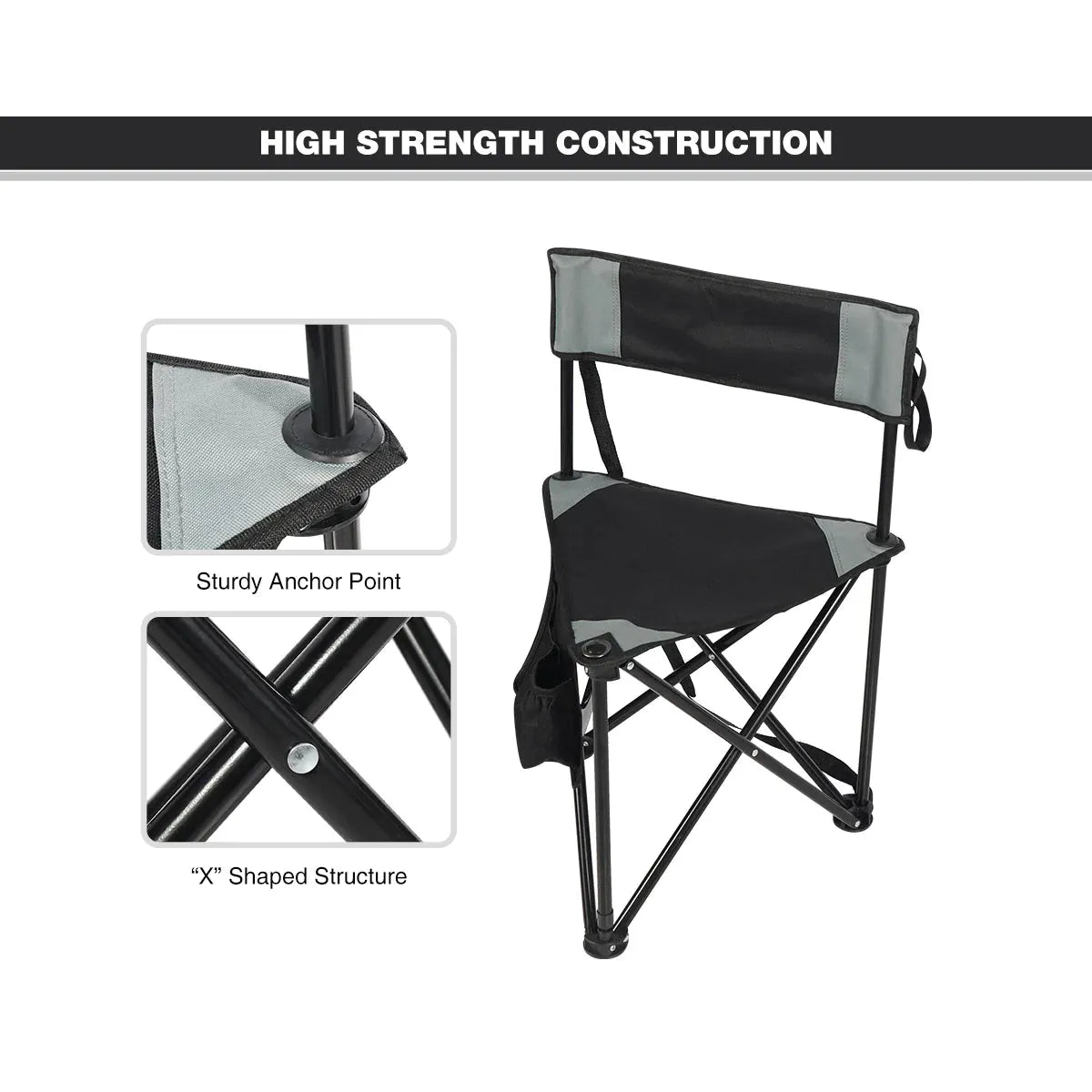 2 Pack Tripod Chairs for Adults