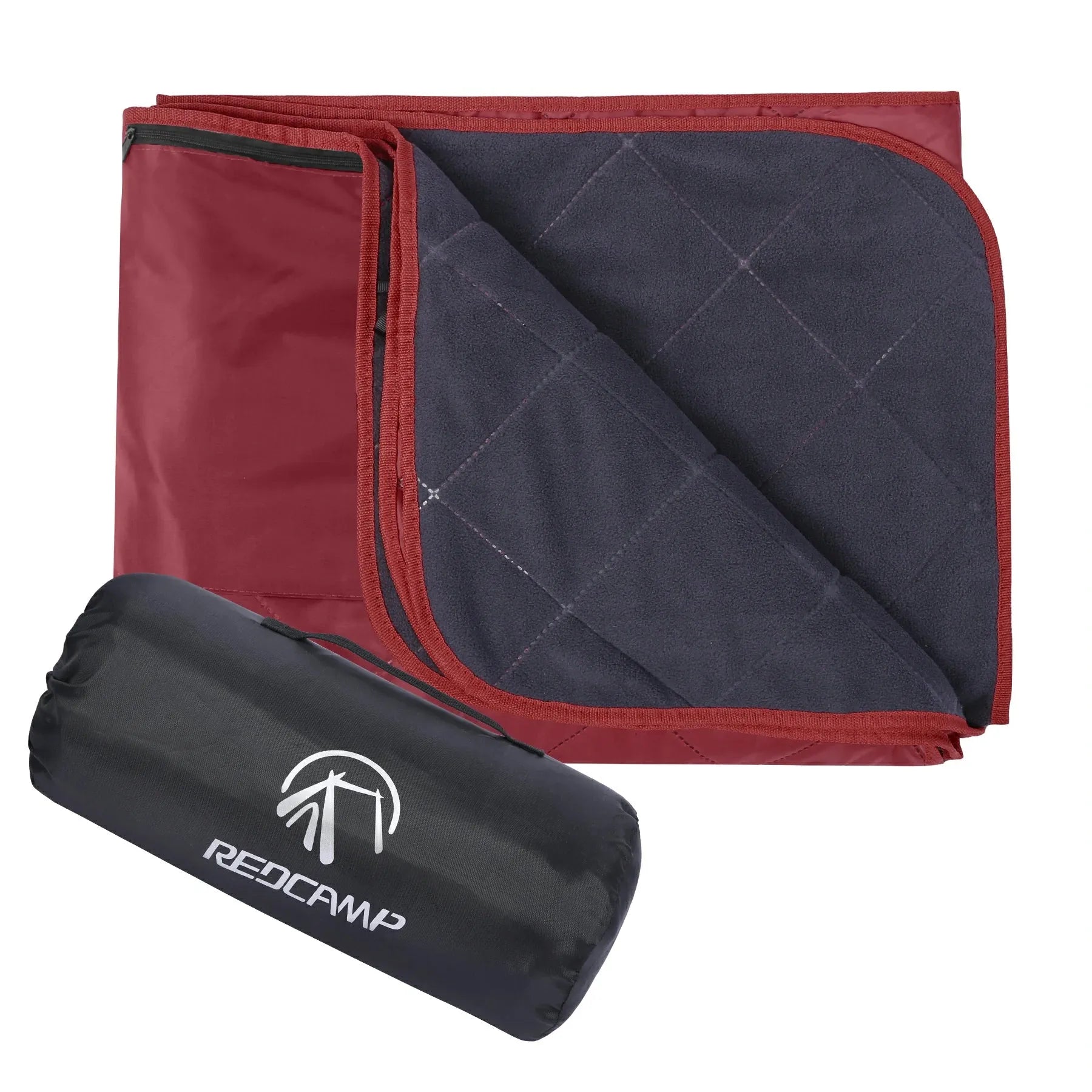 Outdoor Waterproof Blanket with Warm Fleece