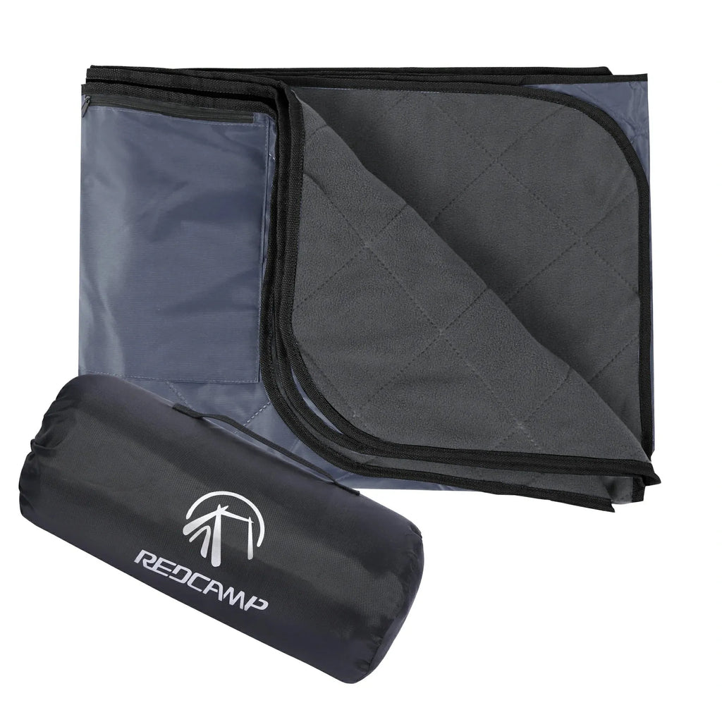 Outdoor Waterproof Blanket with Warm Fleece
